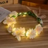 Glow Headband LED Light Hairband LED Headpiece Light Up Flowers Wreath Headdress Luminous Headbands Glow Party Hair Accessories - Image 6