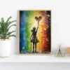 Heart-shaped Balloon Smoking Women Colorful Pop Abstract Graffiti Poster Canvas Painting Modern Wall Art Picture Home Decor - Image 3