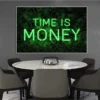 Time Is Money Cash Neon Sign Motivational Canvas Painting Posters and Prints Wall Art Pop Picture for Living Room Home Decor - Image 2