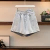 Summer Single/Suit Women's Korean New Arrival Fashion Elegant Off Shoulder Top Loose Slim High Waist Jeans Two Piece Set - Image 3