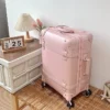Vintage pink luggage 20 "boarding advanced 28" large capacity trolley box cardan wheel woman suitcase - Image 4