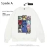 Taylors Cartoon Cat Printed Pullover Swift Round Neck Sweatshirt Hip Hop Harajuku Baggy Oversize Hoodie Streetwear Clothes - Image 2