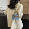 2024 Summer Lingge Small Fragrant Style Handbag Retro High end Simple Shoulder Bag French Small Crowd Chain Crossbody Bucket Bag - Image 2