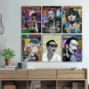 Abstract Graffiti Poster Canvas Painting Banksy Pop Art Portrait Poster Print Wall Art Picture for Nordic Living Room Home Decor - Image 2