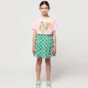 2024 Spring Summer Girls Dress Kids Printed Long Skirt Cute Casual Skirt Girls Solid Color T-shirt with Short Skirt - Image 3