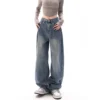 Korean Fashion Y2k Retro Wide Leg High Waist Straight Streetwear Style Blue Jeans Pants Women'S Baggy Denim Trouser Lady Clothes - Image 4