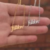 Taylors SWIFTIE Folklore Letter Necklace For Women Girl Fashion Stainless Steel Jewelry Neck Choker Fans Gift - Image 2