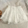 Kawaii White Mini Skirt Women Black Harajuku Cute Fluffy Skirts Lolita Aesthetic Emo Alt 2023 Korean Fashion Clothes Streetwear - Image 2