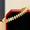 925 Sterling Silver Hot Selling Classic Rivet Bracelet For Women's Couples Fashion Luxury Brand Jewelry Personality Party Gift - Image 2