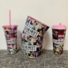 Original The Eras Tour Theme Cup Popcorn Bucket Taylors Swift Double Layer Cup Popcorn Bucket Swiftie Coffee Juice Cup - Image 5
