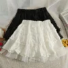 Kawaii White Mini Skirt Women Black Harajuku Cute Fluffy Skirts Lolita Aesthetic Emo Alt 2023 Korean Fashion Clothes Streetwear - Image 3