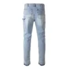 A9302 2024 Embossed Spliced Blue Men's Loose Multi-Pocket Gray Jeans Lumberjack Street Jeans Trousers - Image 2