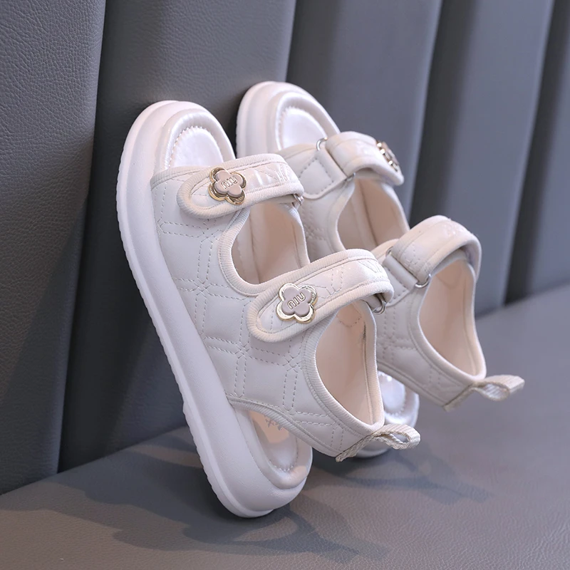 Girls' Sports Sandals Summer Breathable Children's Beach Shoes Big Children Girls Soft Sole Non-slip Casual All-match Sandals