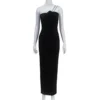 Elegant Pure Halter Long Dress Women Sexy Three-Dimensional Flowers Pumped Pleated Temperament Party Midi Dresses - Image 5