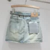 2024 New Women's Denim Skirt Style Retro Slim Fit Korean Sweet and Fashionable Spring/summer - Image 3