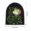 Invader Zim Valentine's Day Skullies Beanies Hats I Love GIR Retro Pop Fashion Unisex Street Caps Warm Head Wrap Bonnet Hat - Image 2