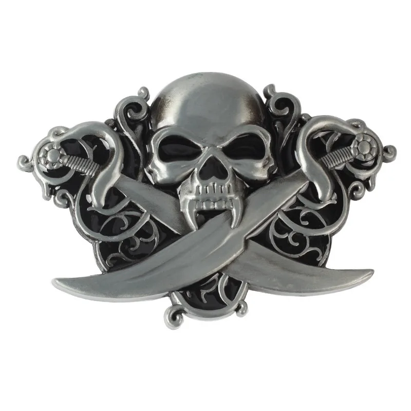 Skull Skeleton Belt Buckle Belt DIY Accessories Western Cowboy Style Smooth Belt Buckle Punk Rock Style K22