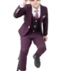 Flower Boys Formal Wedding Suit Kids Japan Style Jacket Pants Vest BowTie 4Pcs Tuxedo Suit Kids Party Host Costume