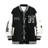 Men's Letter Printed Loose Baseball Jacket Fashion Embroidered Y2K Street Hip-hop Retro Uniform Suit Coat - Image 5