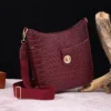 Women's Crocodile Pattern Boston Bags Top-leather Crossbody Handbags Fashion Alligator Leather Shoulder Bags for Women Satchel - Image 2