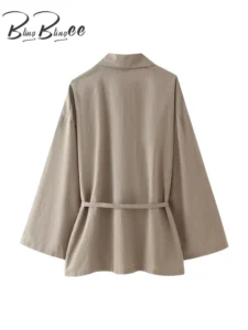 BlingBlingee Summer Pajama Style Women Kimono Blouse Suits Traf Long Sleeve Oversize Shirt Female Loose Top Wide Pants Sets Y2K - Image 6