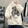 Cartoon Bear Hoodie Streetwear Hip Hop Women Amine Sweatshirts Casual Autumn High Street Hoodies Funny Harajuku Tops Male 2022 - Image 4