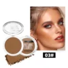 3 Color Matte Contouring Bronzer Powder Natural Easy To Blend Highlighter Contour Palette Enhance Face Complexion Cosmetics - Image 5