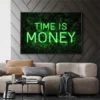 Time Is Money Cash Neon Sign Motivational Canvas Painting Posters and Prints Wall Art Pop Picture for Living Room Home Decor - Image 5