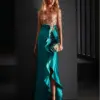 Elegant Formal Mermaid Evening Dress Half Collar Side Sleeve Slits Women's Prom Dress Cocktail Sress robes de soirée