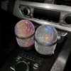 Car Supplies Novelty Mini Car Trash Garbage Bin Bling Girly Car Accessories Coin Storage Cup Container Glitter Plastic Trash Can - Image 2