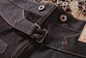 Red Tornado Men's Blacksmith Jeans Raw Selvage Denim Back-Buckle Pants 3 Types - Image 3