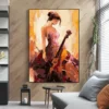 Graffiti Violin African Jazz Trumpet Poster Violin And Guitar Pop Canvas Painting HD Print Abstract Wall Art For Room Home Decor - Image 2