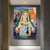 Banksy Art Virgin Mary Graffiti Poster Mona Lisa Colorful Canvas Prints Pop Street Jesus Wall Art Canvas Painting Home Decor - Image 4