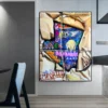 Modern Funny Bathroom Wall Art Mural Abstract Banksy Style The Scream Pop Graffiti Canvas Painting Living Room Home Decoration - Image 4