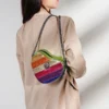 WUXIATE 2024 Fashion Heart-Shaped Rainbow Women Crossbody Bags Colorful PU Tote Bag Outdoor Travel Shoulder Bag Fashion Design - Image 3