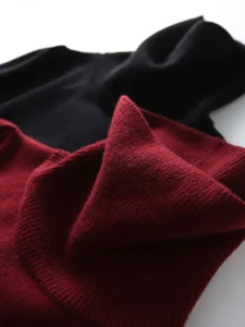 Turtleneck Women Warm Knit Sweater Dress 2022 Autumn Winter Lantern Sleeve Knitted Dress Burgundy Black Long Party Dresses - Image 6