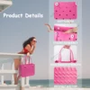 Large Rubber Beach Bag Waterproof Washable Tip Proof Durable Open Travel Tote Bag - Image 4