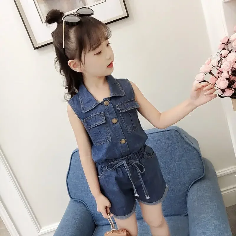 Girls Clothing Sets 2024 summer Toddler Girls Clothes Outfit Kids Tracksuit For Girl demin Suit Children Clothing 8 10 12 Year