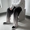 Men Pants Gradient Color Striped Spring Summer Pants Loose Baggy Elastic Waist Men Trousers Korean Style Wide Leg Men Trousers - Image 2