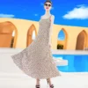 Summer Beach Style Camisole Dress Sweet Girs Plaid Dresses Slim Waist Party Evening Clothing Square Collar Photograph Birthday - Image 3