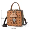 2023 Retro Female Shoulder Bag PU Leather Printing Small Handbag Purses Short Handle Bag Vintage Cross Body Bags for Women - Image 6