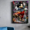 Mickey Minnie Fashion Graffiti Love Dance Disney Comic Pop Art Wall Canvas Painting Street Wall Posters Prints Living Room Decor - Image 4