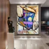 Modern Funny Bathroom Wall Art Mural Abstract Banksy Style The Scream Pop Graffiti Canvas Painting Living Room Home Decoration - Image 5