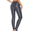 Sexy Satin Oil Glossy Shiny Pencil Foot Pants Elastic Tight Smooth Sheer See Through Leggings Dance Tights Candy Color Leotard