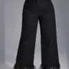 Women's Jeans Plus Size High Waisted Straight Leg Wide Leg Pants Casual Retro Tassel Jeans
