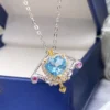 S925 Silver Topaz Pendant - Exquisite Fine Jewelry - Image 4