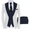 3 Pieces Men's Suit 2023 Peak Lapel Slim Fit Casual Tuxedos Groom Tailor Made (Blazer Pants Vest) Full set Elegant suit for men