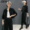 JOEVILU 2PCS Streetwear Tracksuit Cargo Coat Casual Pants 2 Piece Sets Women's Outfits Spring and Autumn Korean Fashion Y2k Suit - Image 4