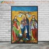 Religion Virgin Mary and Child With Saints Madonna Wall Pictures For Living Room Nordic Poster Wall Art Canvas Painting Unframed - Image 3