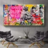 Banksy Graffiti Pop Art Love Is All We Need Poster Print Canvas Painting Abstract Wall Art For Living Room Home Decor Cuadros - Image 3